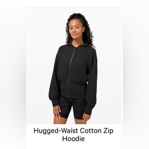 Lululemon hugged waist cotton zip hoodie NWOT